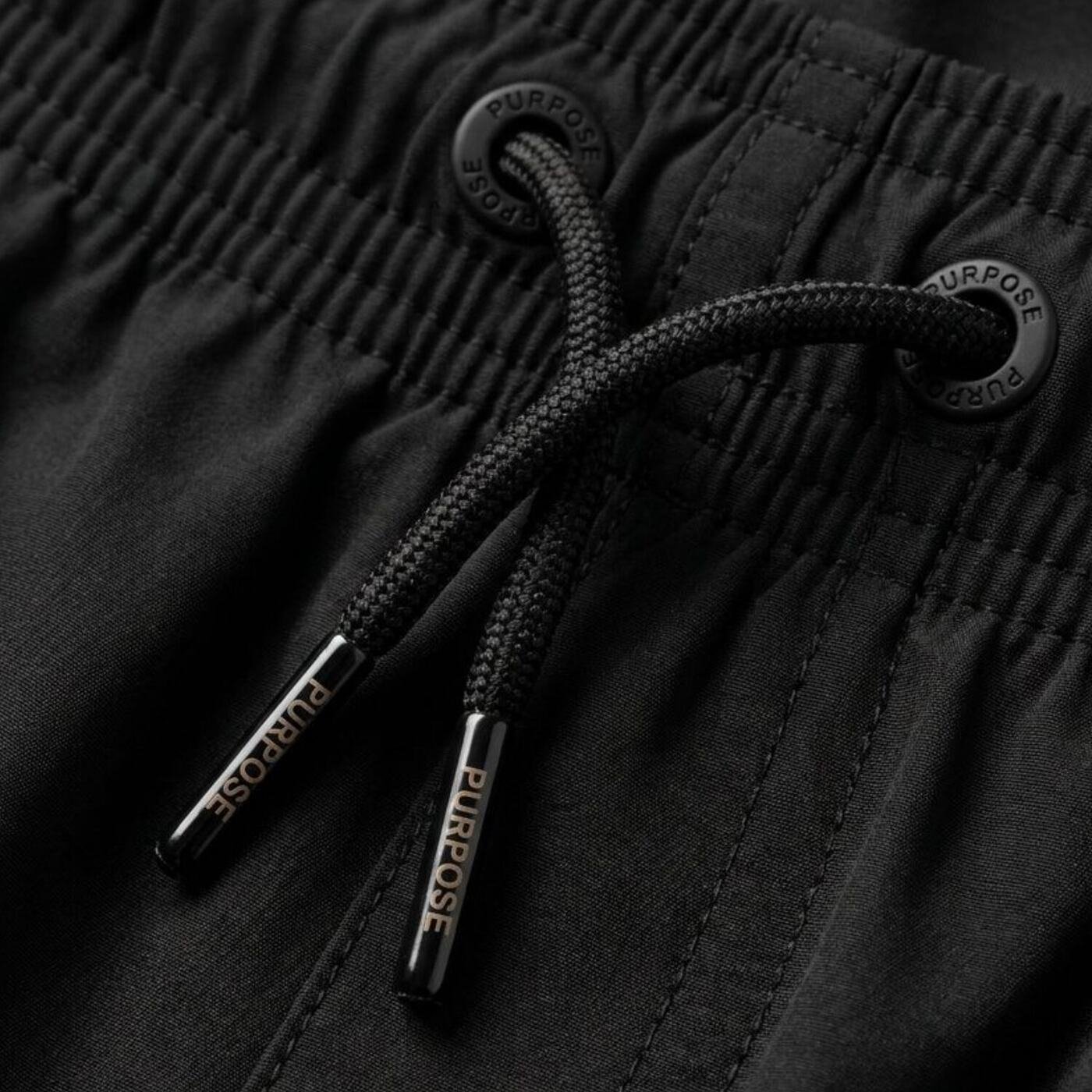 P Logo 3-in-1 Modest Activewear Shorts — Black — 5