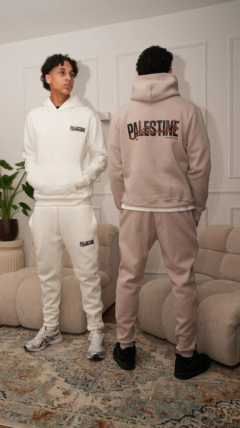 Palestine Sweatpants — White — 3